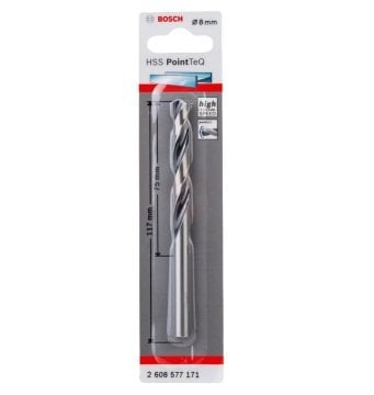 Bosch Metal Matkap Ucu HSS PointTeQ (DIN 338) 8,0 mm (1 Adet) - 2608577171