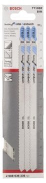 Bosch Dekupaj Testere Bıçağı Flexible For Metal-Sandwich T 718 BF 180 mm (3 Adet) - 2608636335