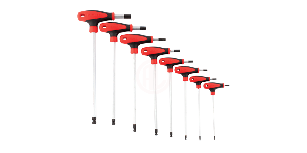 İzeltaş T Tipi Yuvarlak Başlı Allen Anahtar Takımı 8 Parça