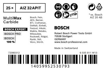Bosch Starlock Aksesuarı / Expert Starlock Testere Ucu MuMax AIZ32APT (25 Parça) - 2608900027
