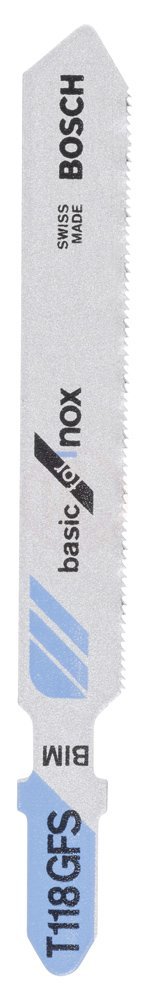Bosch Dekupaj Testere Bıçağı Basic For Inox T 118 GFS 83 mm (5 Adet) - 2608636496