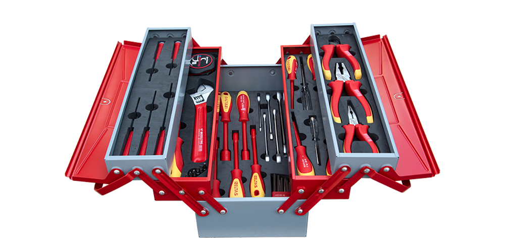 İzeltaş Elektrikçi Takım Çantası 5 Gözlü 45 Parça