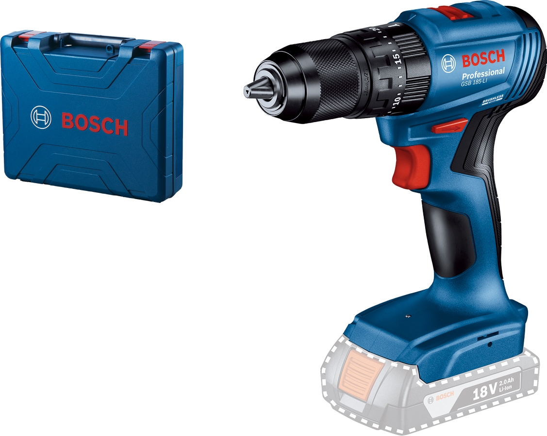 Bosch Akülü Darbeli Vidalama Matkabı GSB 185-LI (Aküsüz) - 06019K3103