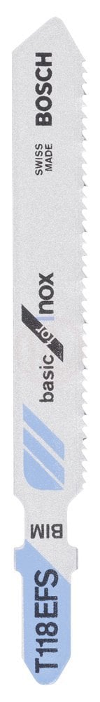 Bosch Dekupaj Testere Bıçağı Basic For Inox T 118 EFS 83 mm (5 Adet) - 2608636497