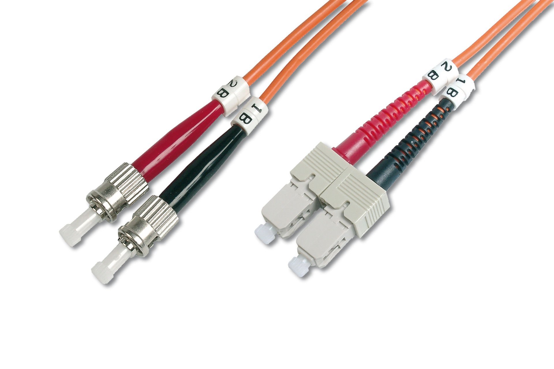 Assmann Digitus St-Sc Fiber Optik Patch Kablo, 2 Mt, Multimode, Duplex, 50/125