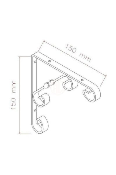 Endpa Burgulu Raf Altı Konsol  150Mm Gri - 014020001501511