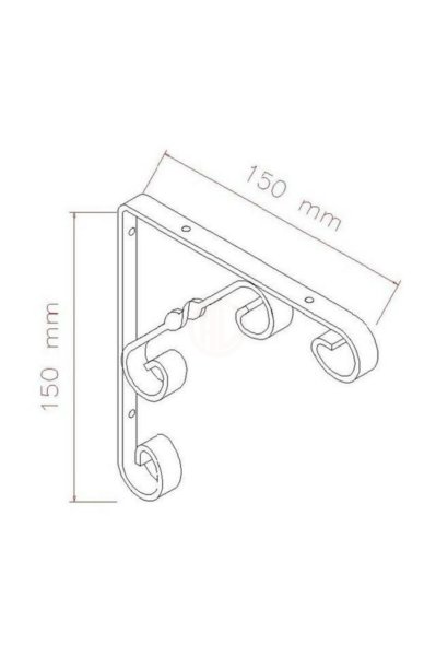 Endpa Burgulu Raf Altı Konsol  150Mm Gri - 014020001501511