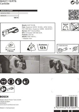 Bosch Starlock Aksesuarı / Expert StarlockMax Testere Ucu MM MAVZ116RT6 (1 Adet) - 2608900054