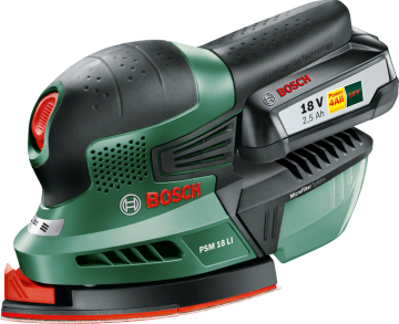 Bosch Akülü Zımpara Makinesi PSM 18 LI (1 x 2,5 Ah Akü) - 06033A1303