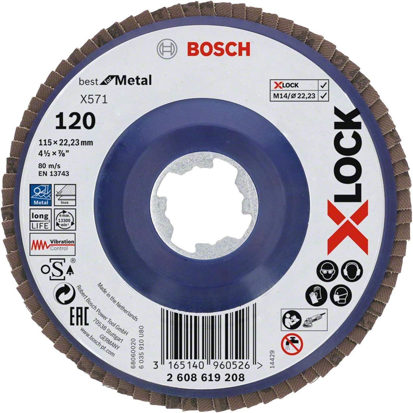 Bosch X-Lock Flap Disk BestforMetal 115 mm 40 Kum - 2608619205