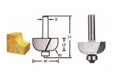 Makita Freze Ucu Rulmanlı Kordon Bıçağı (Çift Bıçak) 8x15,9x49,2 mm (D-48583)