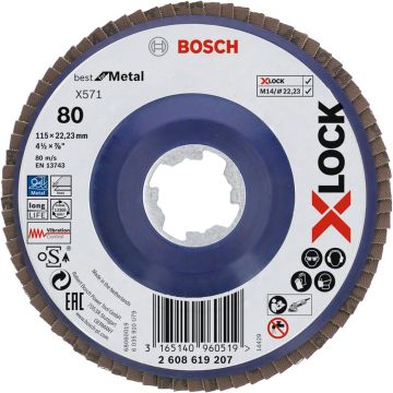 Bosch X-Lock Flap Disk BestforMetal 115 mm 60 Kum - 2608619206
