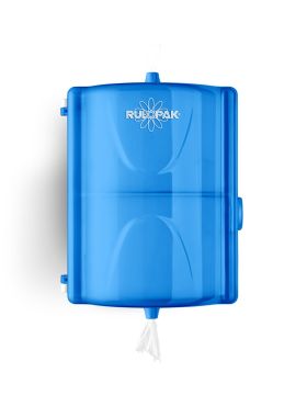Rulopak İkiz Mini Cimri İçten Çekmeli Tuvalet Kağıdı Dispenseri Transparan Mavi
