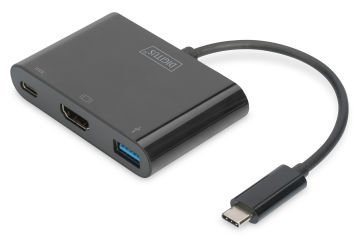 Assmann Digitus Usb 3.1 (Gen. 1) (Usb Tip C) Hdmı Grafik Adaptörü Giriş: Usb Tip C Erkek (Bilgisayar Bağlantısı İçin) Çıkış: 1 X Şarj Özellikli Usb Tip C (Pd 2.0) Port, 1 X Hdmı A (19 Pin) Dişi (4K/30Hz), 1 X Usb 3.0 Dişi (Mobil Cihazları Şarj Etmek