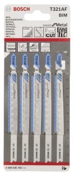 Bosch Dekupaj Testere Bıçağı Speed For Metal T 321 AF 132 mm (5 Adet) - 2608636705