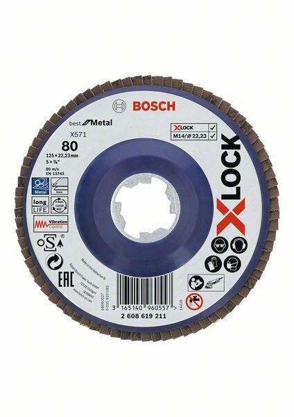 Bosch X-Lock Flap Disk BestforMetal 125 mm 80 Kum - 2608619211