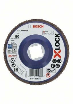 Bosch X-Lock Flap Disk BestforMetal 125 mm 80 Kum - 2608619211