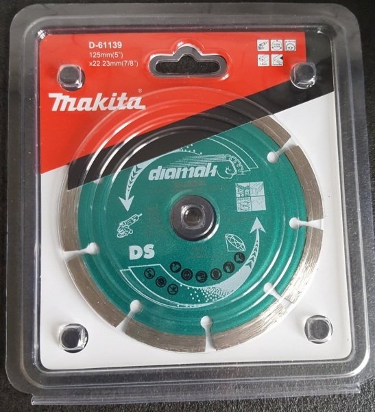 Makita Segmanlı Elmas Testere Yeşil 125x2,2x22,23 mm (D-61139)