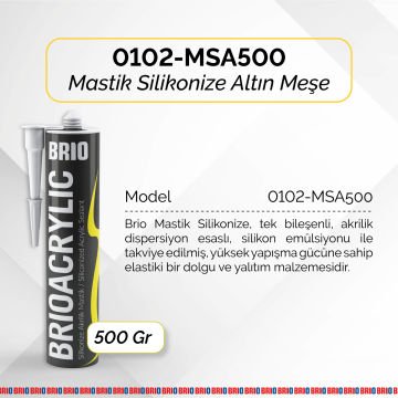 Brio Mastik Silikonize 500 Gr Altın Meşe 6'lı Paket