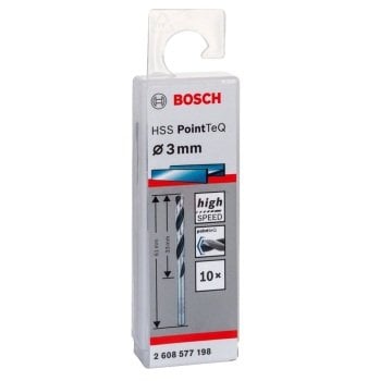 Bosch Metal Matkap Ucu HSS PointTeQ (DIN 338) 3,0 mm (10 Adet) - 2608577198