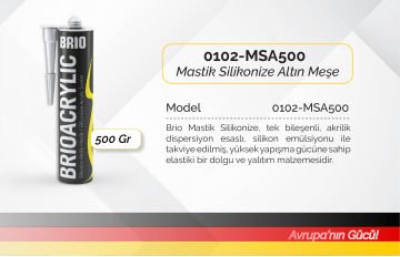 Brio Mastik Silikonize 500 Gr Antrasit Gri