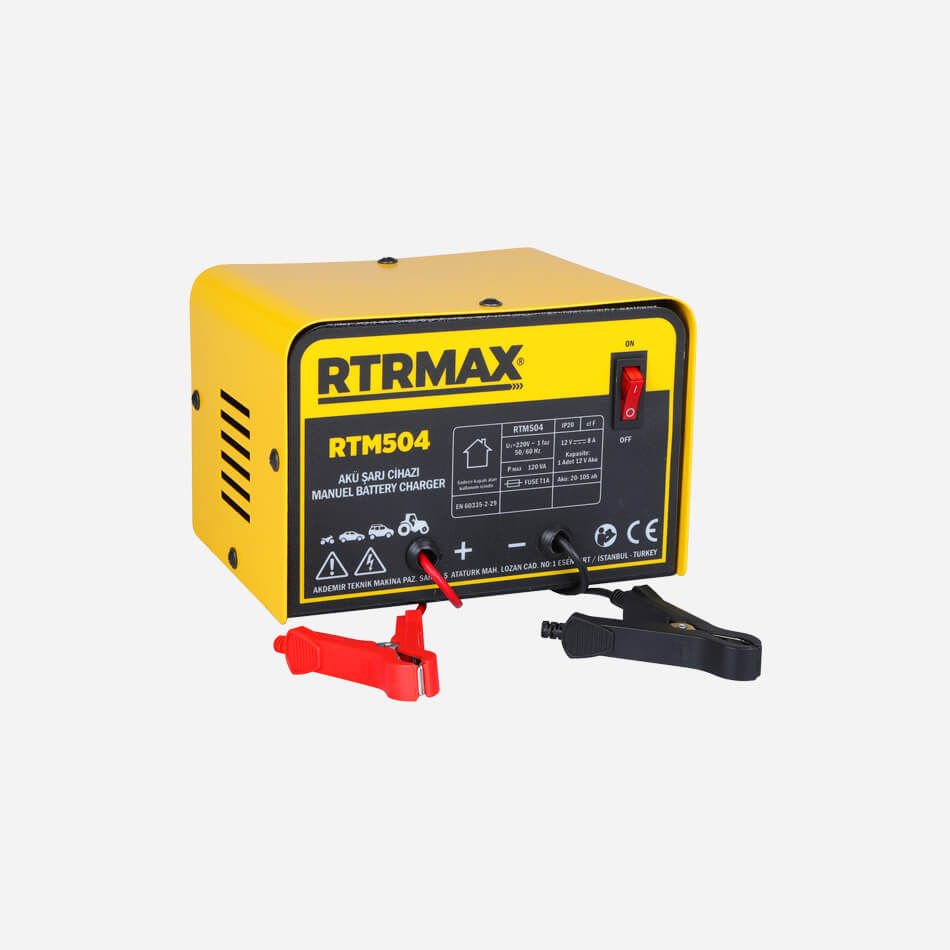 Rtrmax RTM504 Akü Şarj Cihazı 8A, 12V. 20-105 Ah