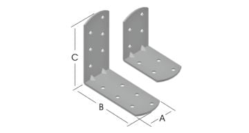 Ermo Yuvarlak Başlı Köşebent 90° 40X65X65 Mm (198 64)