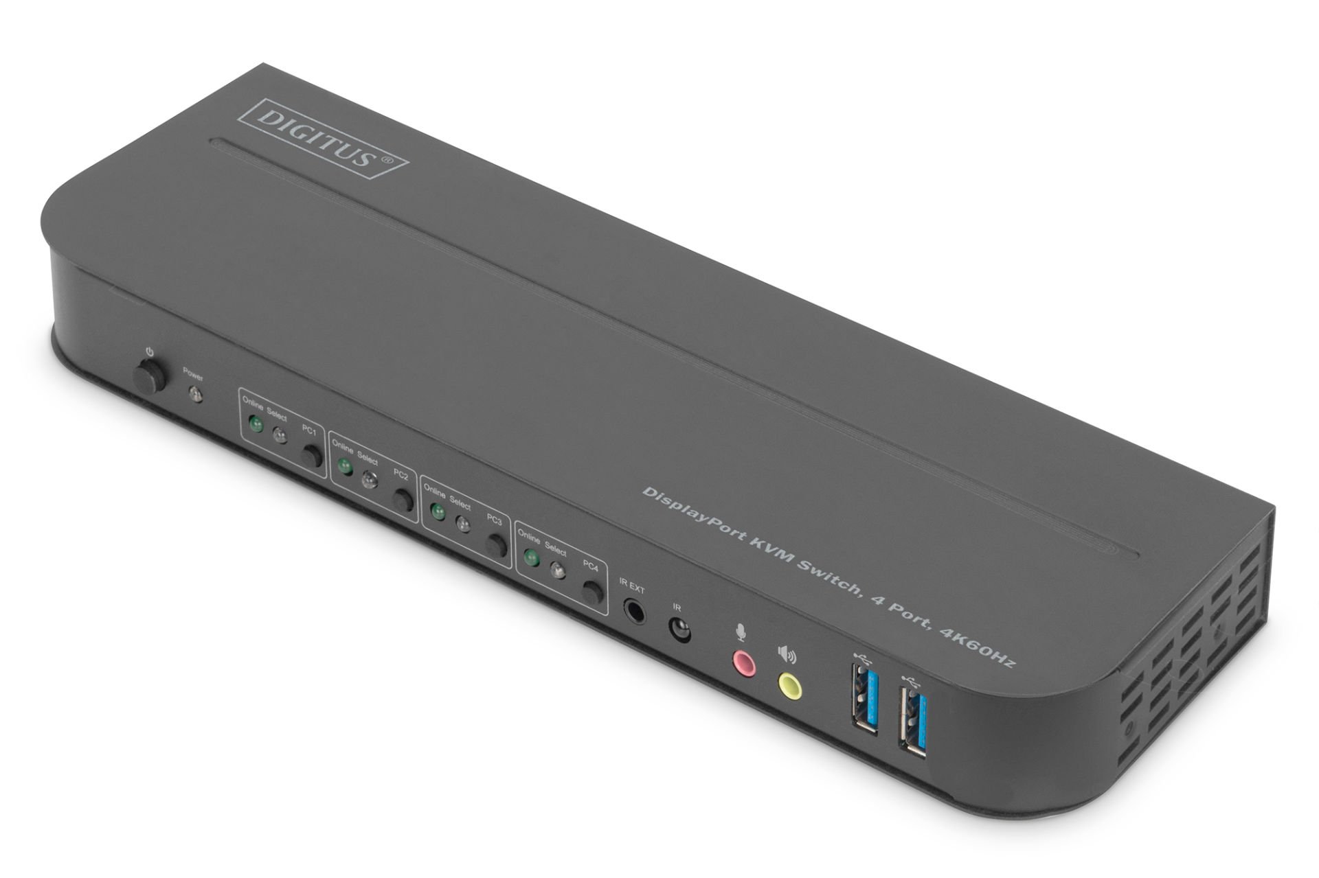 Assmann Dıgıtus Kvm Switch, 4-Port, 4K60Hz, 4 X Dp İn, 1 X Dp/Hdmı Out