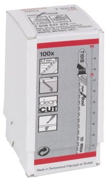 Bosch Dekupaj Testere Bıçağı Clean For Wood T 101 B 100 mm (100 Adet) - 2608637876