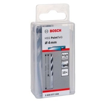Bosch Metal Matkap Ucu HSS PointTeQ (DIN 338) 4,0 mm (10 Adet) - 2608577208