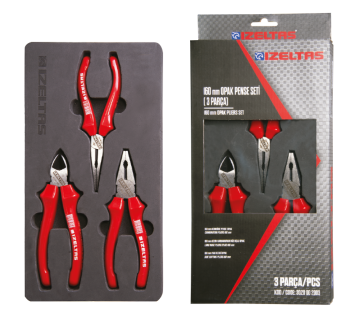 İzeltaş Opak Pense Seti 160 mm 3 Parça