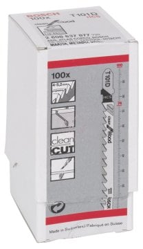 Bosch Dekupaj Testere Bıçağı Clean For Wood T 101 D 100 mm (100 Adet) - 2608637877