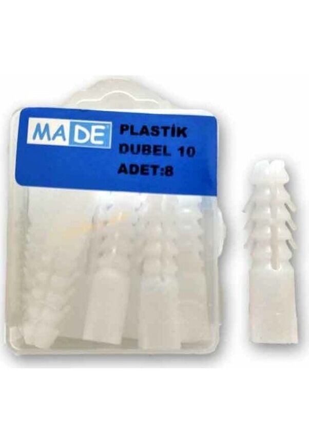 Made Plastik Dübel 10 mm (1 Kutu/8 Adet)