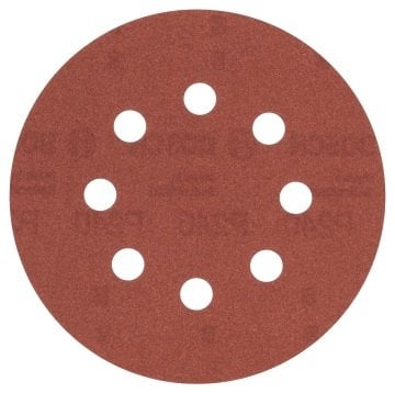 Bosch Eksantrik Zımpara Kağıdı 8 Delik 125 mm 240 Kum (5 Adet) - 2609256A27