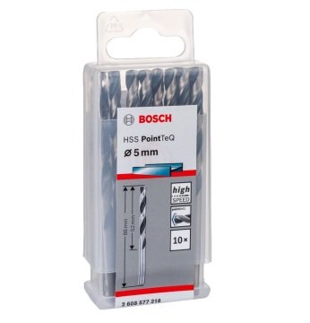 Bosch Metal Matkap Ucu HSS PointTeQ (DIN 338) 5,0 mm (10 Adet) - 2608577218
