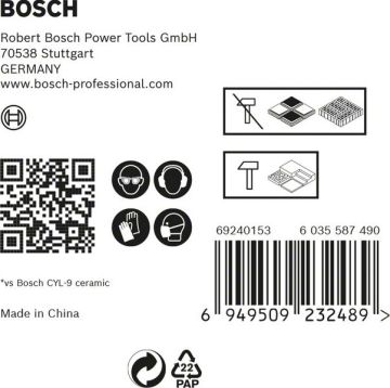 Bosch Seramik Matkap Ucu Expert HEX-9 HardCeramic Set 6 mm (5 Adet) (3xHEX9 / 2xCYL3) - 2608900596