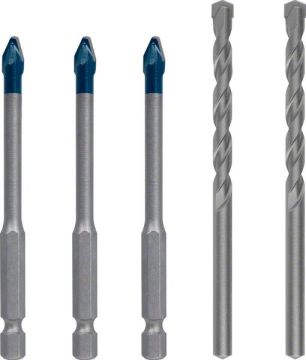 Bosch Seramik Matkap Ucu Expert HEX-9 HardCeramic Set 6 mm (5 Adet) (3xHEX9 / 2xCYL3) - 2608900596