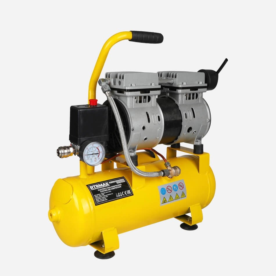 Rtrmax RTM730 Sessiz Hava Kompresörü 9 Lt 0.75 Hp/0.55 Kw