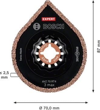 Bosch Starlock Aksesuarı / Expert Starlock Testere Ucu 3Max AVZ 70RT4 (10 Adet) - 2608900042