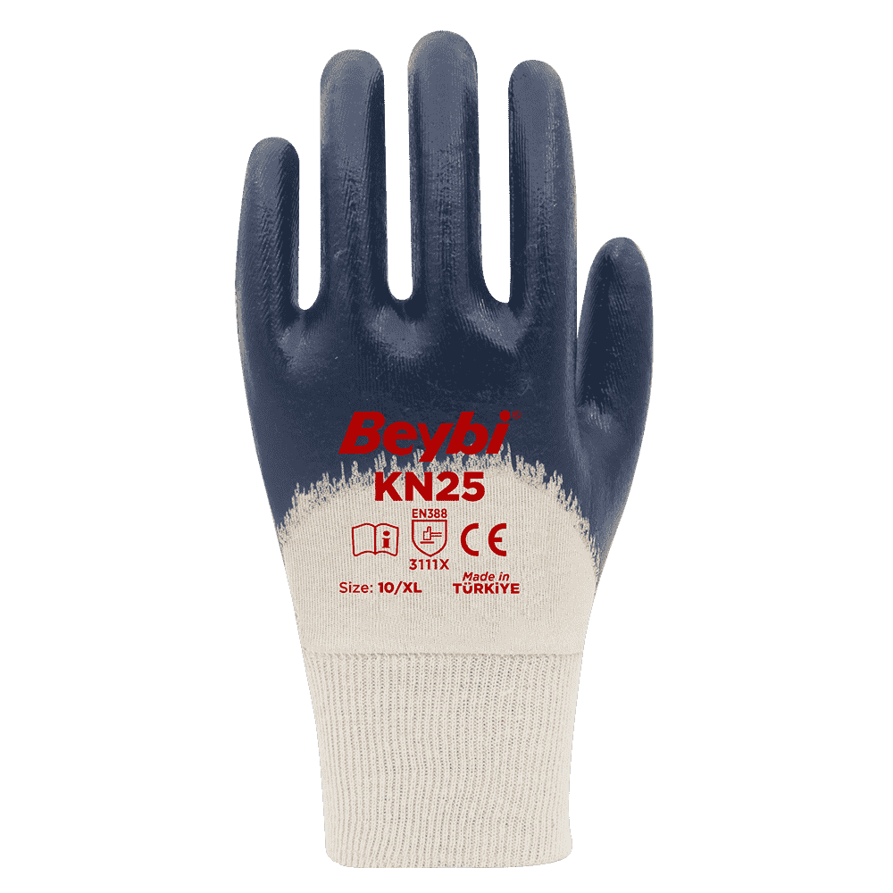 Beybi Kn25 Pamuk Nitril Eldiven Lacivert No 10