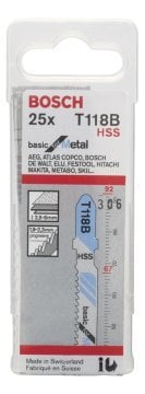 Bosch Dekupaj Testere Bıçağı Basic for Metal T 118 B 92 mm (25 Adet) - 2608638471