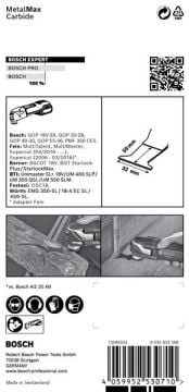 Bosch Starlock Aksesuarı / Expert StarlockPlus Testere MeMax PAIZ32AT (1 Adet) - 2608900019
