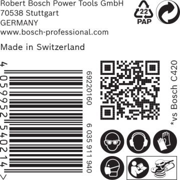 Bosch Ağ Zımpara Expert M480 125 Mm 150 Kum 50 Li Paket - 2608900683