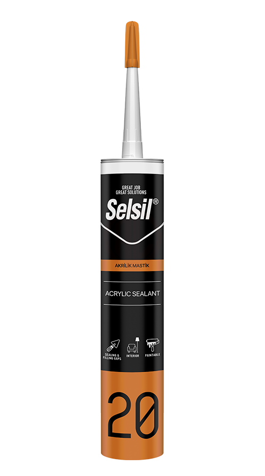 Selsil Standart Silikonize Akrilik Mastik Beyaz
