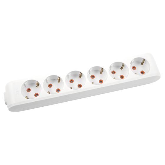 Viko Multi-Let Altılı Priz Topraklı Klemensli Çarpma Karşıtı Örtücü Beyaz