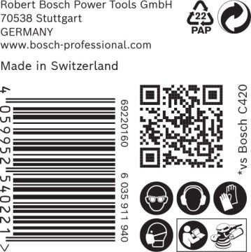 Bosch Ağ Zımpara Expert M480 125 Mm 180 Kum 50 Li Paket - 2608900684