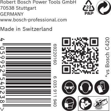 Bosch Ağ Zımpara Expert M480 125 Mm 220 Kum 50 Li Paket - 2608900685