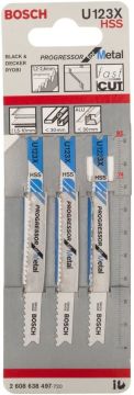 Bosch Dekupaj Testere Bıçağı Hss Metal U 123 3 Lü - 2608638497