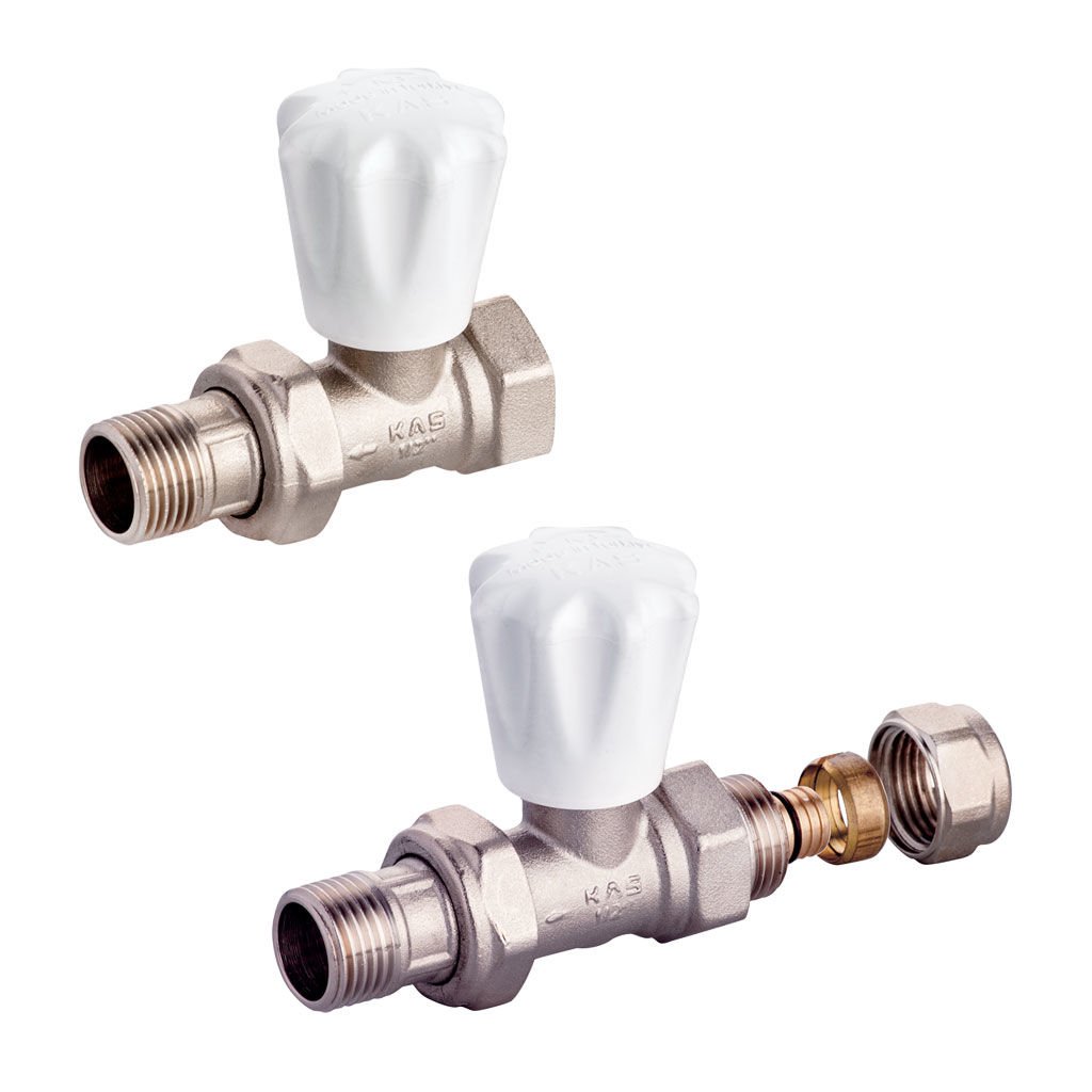 KAS Radyatör Vanası Düz 16x2 PEX-B Bağlantılı 1/2 İnç (KV3)
