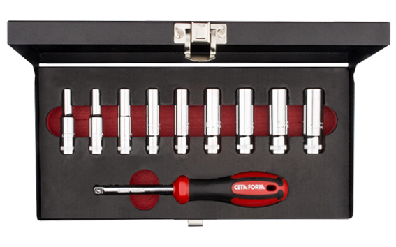 Ceta Form 10 Parça 1/4 İnç 6 Köşe Derin Lokma Takımı